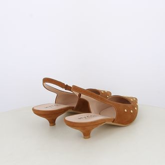 Decollete slingback da donna con borchie