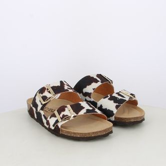 Sandali da donna doppia fascia animalier