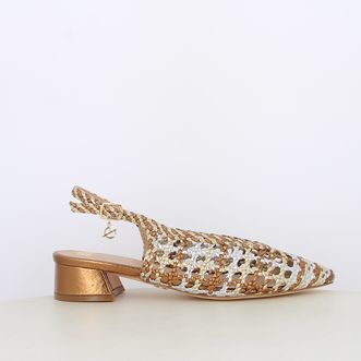 Decollete slingback da donna intrecciate