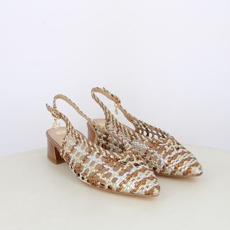 Decollete slingback da donna intrecciate