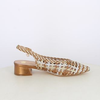 Decollete slingback da donna intrecciate