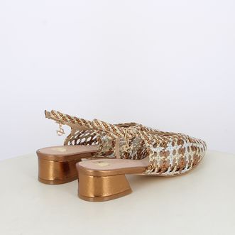 Decollete slingback da donna intrecciate