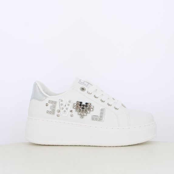 Sneakers da donna con borchie e strass