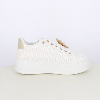 Sneakers da donna intrecciate con accessorio