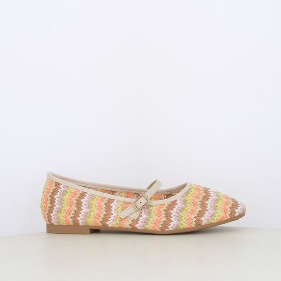 Ballerine da donna intrecciate multicolor