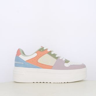 Sneakers da donna platform multicolor