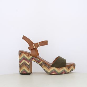 Sandali da donna con tacco fantasia