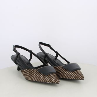 Decollete slingback da donna con accessorio