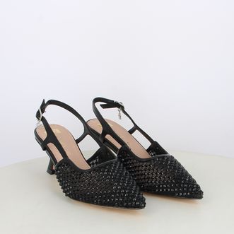 Decollete slingback da donna con strass