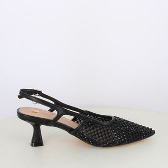 Decollete slingback da donna con strass