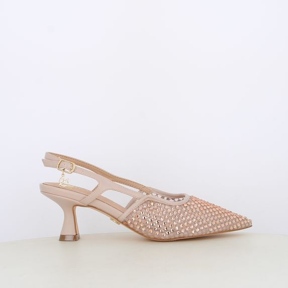 Decollete slingback da donna con strass