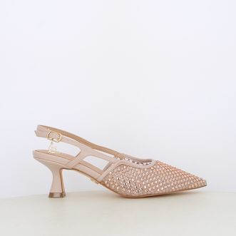 Decollete slingback da donna con strass