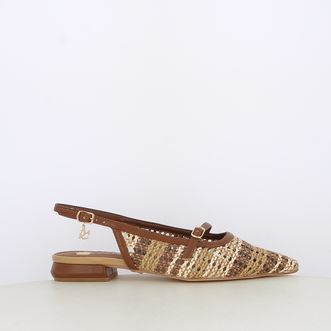 Ballerine slingback da donna intrecciate