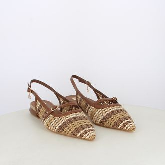 Ballerine slingback da donna intrecciate