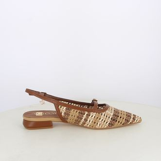 Ballerine slingback da donna intrecciate