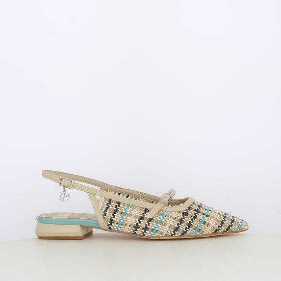 Ballerine slingback da donna intrecciate