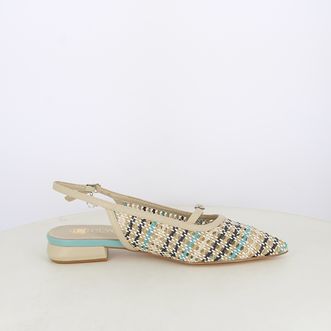 Ballerine slingback da donna intrecciate