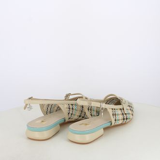 Ballerine slingback da donna intrecciate