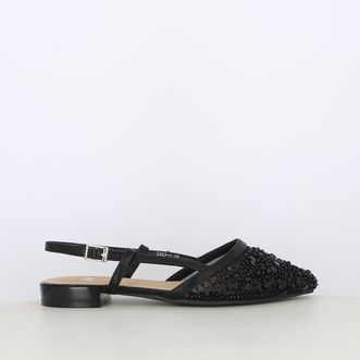 Ballerine slingback da donna con perline