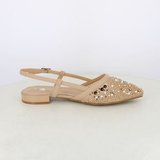 Ballerine slingback da donna con perline