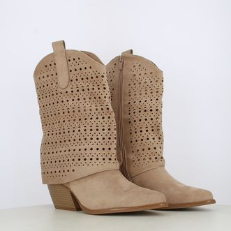 Stivali camperos texani da donna traforati