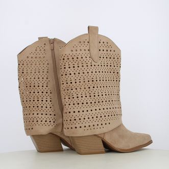 Stivali camperos texani da donna traforati