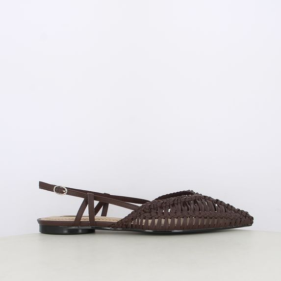 Ballerine slingback da donna intrecciate