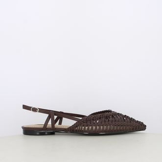 Ballerine slingback da donna intrecciate