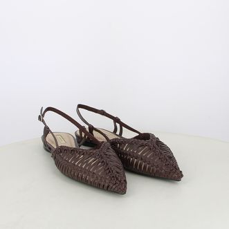 Ballerine slingback da donna intrecciate