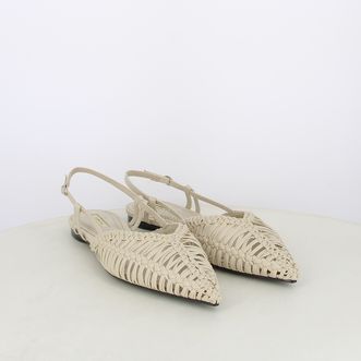 Ballerine slingback da donna intrecciate