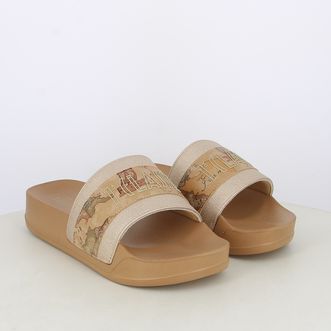 Sandali da donna con dettagli geo classic con logo