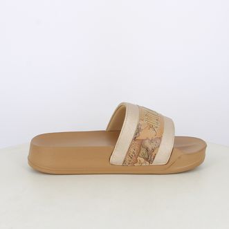 Sandali da donna con dettagli geo classic con logo