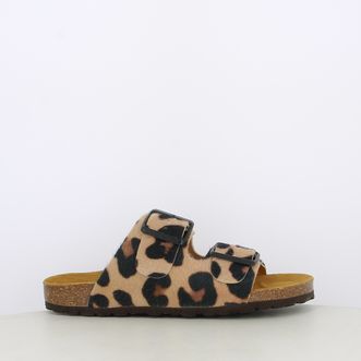 Sandali da donna doppia fascia animalier