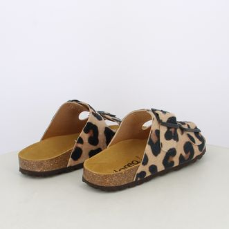 Sandali da donna doppia fascia animalier