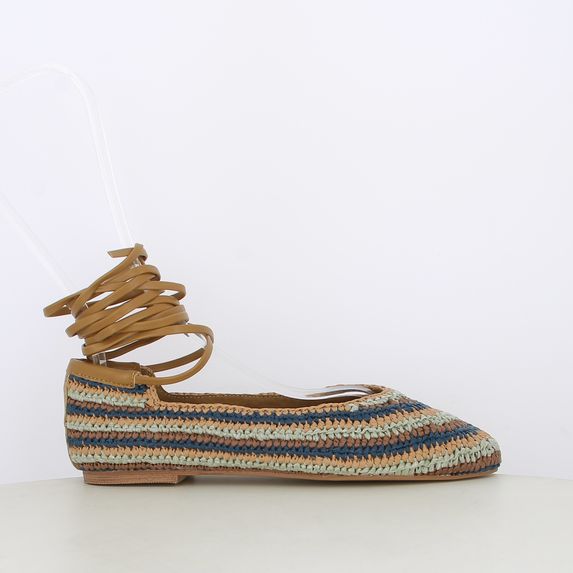 Ballerine da donna intrecciate multicolor