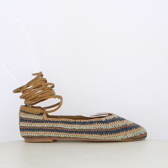 Ballerine da donna intrecciate multicolor