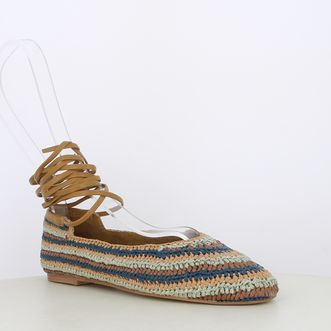 Ballerine da donna intrecciate multicolor