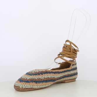Ballerine da donna intrecciate multicolor