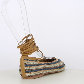 Ballerine da donna intrecciate multicolor