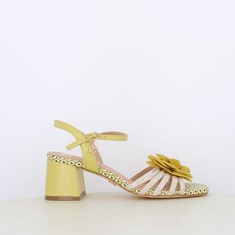 Sandali da donna bicolor con accessorio