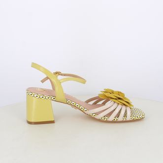 Sandali da donna bicolor con accessorio