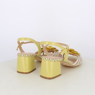 Sandali da donna bicolor con accessorio