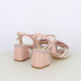 Sandali da donna bicolor con accessorio