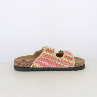Sandali da donna doppia intrecciati multicolor