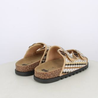 Sandali da donna doppia intrecciati multicolor