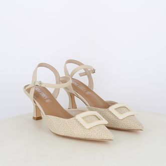 Decollete slingback da donna con accessorio