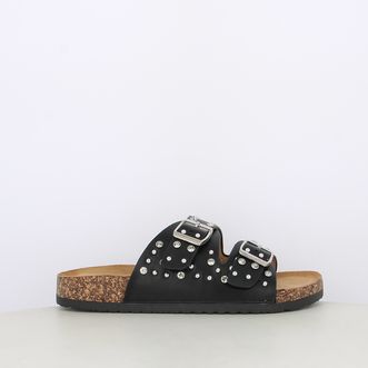 Sandali da donna doppia fascia con borchie