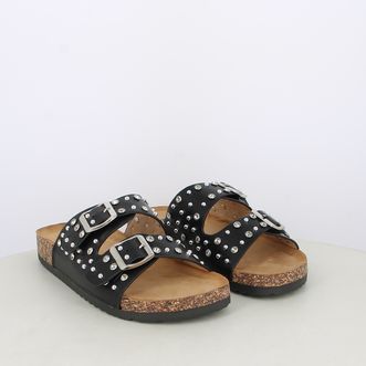 Sandali da donna doppia fascia con borchie