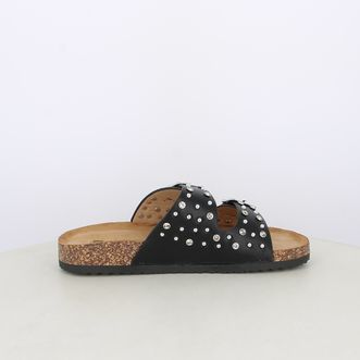 Sandali da donna doppia fascia con borchie